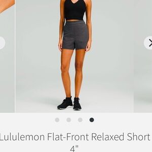 Lululemon Flat Front Relaxed Short